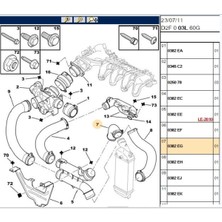 Psa Turbo Hava Hortumu C5 407 (0382EG-İBR17489)