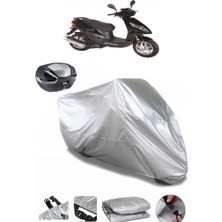 Autolion Bisan Troy 100 Arka Çanta Uyumlu Motosiklet Brandası Lüx Kalite Motor Brandası