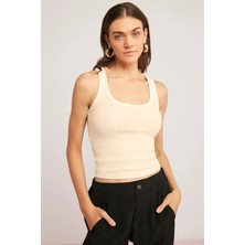 Yakamel Kadın Basic Fitilli Askılı Sporcu Atlet