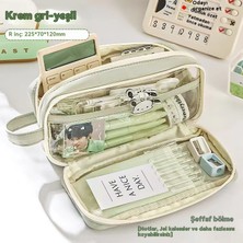 Büyük Kapasite ve Yüksek Estetik Değeri Olan Kalem Çantası, Öğrenciler Için Taşınabilir Çift Zipper Depolama Çantası (Yurt Dışından)