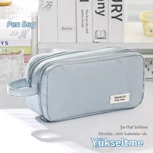Büyük Kapasite ve Yüksek Estetik Değeri Olan Kalem Çantası, Öğrenciler Için Taşınabilir Çift Zipper Depolama Çantası (Yurt Dışından)