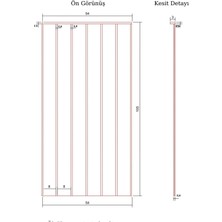 Tncn Mobilya Alanya Dekoratif Duvar Paneli ( 54 x 105 cm ) Boyanabilir Ahşap 8 mm Ham Mdf Duvar Paneli