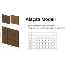 Tncn Mobilya Alaçatı Duvar Paneli (6 Adet) Dekoratif, Duvar Çıtası, Ahşap Duvar Paneli, Boyanabilir, Ham, Mdf