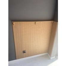 Tncn Mobilya Milas Dekoratif Duvar Paneli ( 10,4 x 105 cm x 5 Adet ) Boyanabilir Ahşap 8 mm Ham Mdf Duvar Paneli
