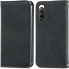 Mays Home1 Sony Xperia 10 Iv Için Flip Case Cüzdan Kapak Basit Iş Deri (Yurt Dışından)