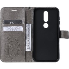 Mays Home1 Nokia 4.2 Için Flip Case Darbeye Kapak Kart Yuvası Pu ile Kickstand Çevirin (Yurt Dışından)