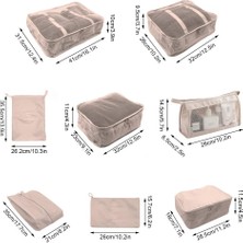 Deming Bavullar Için 8 Adet Paketleme Küpü, Seyahat Paketleme Küpleri, Su Geçirmez Seyahat Bavulu Düzenleyici Paketleme Çantaları Ayakkabı Çantası Saklama Çantaları, Set Seyahat Küpleri B (Yurt Dışından)