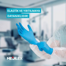 Reflex Medilex Tek Kullanımlık Pudrasız Mavi S Beden Muayene Eldiveni 100'lü