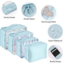 Deming 8 Parçalı Seyahat Organizer, Valiz Düzenleyici, Tatil ve Seyahat Için Bavul Organizer, Packing Cubes Seti Travel Organizer, Organizer Çanta - Mavi Göl (Yurt Dışından)