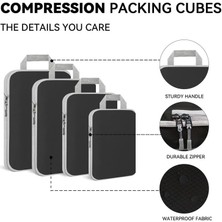 Deming Compression Packing Cubes, 7'lı Set Bavul Düzenleyici, Seyahat Ihtiyaçları Için, Genişletilebilir Seyahat Düzenleyici Seti, Sırt Çantası Için Hafif Paket Çantaları, Erkekler/kadınl (Yurt Dışından)