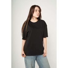 Hopely Black Blue Retro Oversized T-Shirt