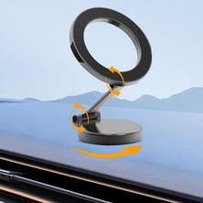Aet Katlanabilir Magsafe Mıknatıslı Metal Mini Araç Içi Telefon Tutucu 360 Derece Dönen