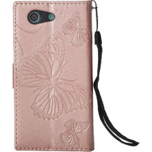 Sony Xperia Z3 Mini Pu Deri Darbeye Kapak Için Flip Case Manyetik (Yurt Dışından)