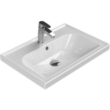 Turkuaz Cerastyle Frame Etajerli Lavabo 60 x 45 cm Modern Tasarım ve Kolay Temizlik Özellikli