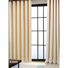 Mebelport Curtain Blackout Karartma 1/2 Pileli Fonluk Bej Renk