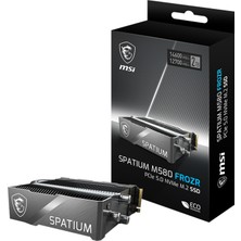 Msı SSD Spatıum M580 Pcıe 5.0 Nvme M.2 2tb Frozr