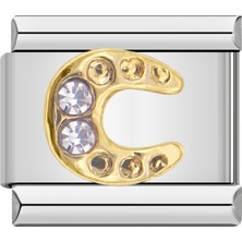 Mingjin Shop 1 A Haopular Moda Tatlı Taç Kanat Yıldız Yuvarlak Cz Charm Bağlantılar Fit 9mm Bilezik Paslanmaz Çelik Dıy Takı Yapımı DJ013 (Yurt Dışından)
