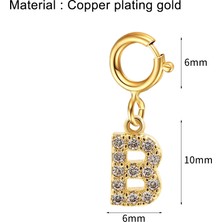 Mingjin Shop 1 L Tarzı YS25112D0W0 A-Z Ilk Mikro Açacağı Kübik Zirkon Mektup Charm Paslanmaz Çelik Figaro Zincir Bilezikler Kadınlar Için Severler Takı Hediye Bileklik (Yurt Dışından)