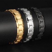Mingjin Shop 1 Z214-3 Charm Bilezik Sağlık Enerji Bileklik Artrit Bükülmüş Manyetik Zarif Bilezik Erkek Hediye Güç Terapisi Mıknatıslar Erkekler Bilezik (Yurt Dışından)