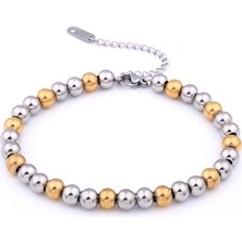 Mingjin Shop 1 4mm Tarzı 1061-SGN-1065-SGN Paslanmaz Çelik Bilezik Kadın Boncuk Bilezik Kadın Erkek Takı Çift Bilezik Charm Bilezik Takı Aksesuar Hediye (Yurt Dışından)
