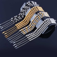 Mingjin Shop 1 4mm Tarzı 1061-SGN-1065-SGN Paslanmaz Çelik Bilezik Kadın Boncuk Bilezik Kadın Erkek Takı Çift Bilezik Charm Bilezik Takı Aksesuar Hediye (Yurt Dışından)