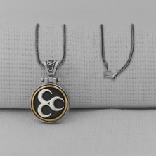 Takıhan Üç Hilal Ortası Dönen 925 Ayar Gümüş Kolye