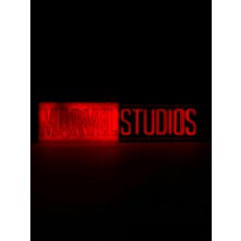 Domini  Marvel Studios - Rgb LED Işıklı 3 Boyutlu Tabela - 20CM x 5cm x 2cm (Bluetooth Kontrollü)