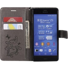 Colorful Shop Sony Xperia Z3 Için Flip Case Kart Yuvası Standı ile Manyetik Kapak Pu Flip (Yurt Dışından)