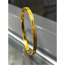 Kuyumcu Nurettin 17 gr (Gram) Klasik Tırtıklı Ray Kibrit Çöpü Bilezik 22 Ayar Altın