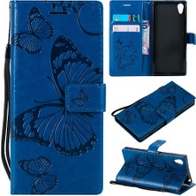 Colorful Shop Kart Yuvası ile Sony Xperia Xa1 Flip Kickstand Pu Deri Için Flip Case (Yurt Dışından)