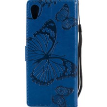 Colorful Shop Kart Yuvası ile Sony Xperia Xa1 Flip Kickstand Pu Deri Için Flip Case (Yurt Dışından)