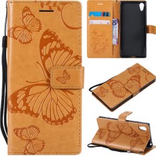 Colorful Shop Kart Yuvası ile Sony Xperia Xa1 Flip Kickstand Pu Deri Için Flip Case (Yurt Dışından)