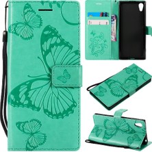 Colorful Shop Kart Yuvası ile Sony Xperia Xa1 Flip Kickstand Pu Deri Için Flip Case (Yurt Dışından)