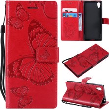 Colorful Shop Kart Yuvası ile Sony Xperia Xa1 Flip Kickstand Pu Deri Için Flip Case (Yurt Dışından)