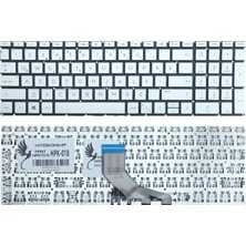 Hp 15-CS1014NT 6BJ66EA, 15-CX0040NT 8KL35EA Klavye (Gümüş)