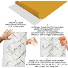 Tink Kendinden Yapışkanlı Sarı Çizgili Desenli Pvc Panel 41X62 cm (12 Adet) 3 M²