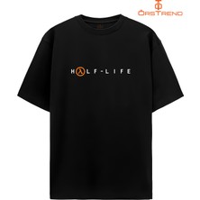 Ors Trend Half Life Baskılı Oversize Tişört