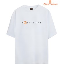 Ors Trend Half Life Baskılı Oversize Tişört