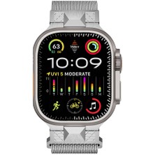 Apple Watch 2/3/4/5/6/7/8/9/se/ultra/nike 42MM 44MM 45MM 49MM Metal Hasır Kordon (KRD-107)