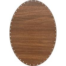 Ala Depo Rattan Örgü Plakası Rattan Tabanı 35X25 cm Elips Oval 3mm Çift Yüz Boyalı Ceviz