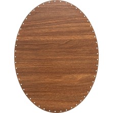 Ala Depo Rattan Örgü Plakası Rattan Tabanı 40X30 cm Elips Oval 3mm Çift Yüz Boyalı Ceviz