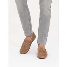 Cacharel Erkek Bej Kösele Taban %100  Deri Loafer Ayakkabı 50268410-VR011