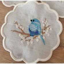 Nakış Konsept Kuş Desenli Kokteyl Peçete 1 Adet