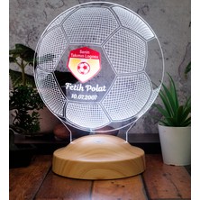 Sevgi Lambası Futbol Topu Şeklinde 3 Boyutlu Takım Logolu LED Lamba, Kulüp Logolu, Futbol Kulübü LED Lamba
