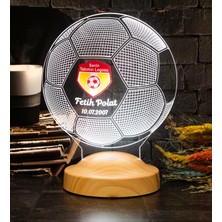 Sevgi Lambası Futbol Topu Şeklinde 3 Boyutlu Takım Logolu LED Lamba, Kulüp Logolu, Futbol Kulübü LED Lamba