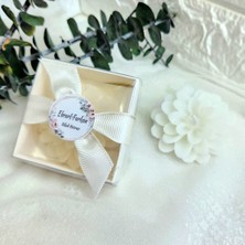 15 Adet 2024 Tasarımı Süslemeli Lotus Mum, Nikah Şekeri, Doğum, Sünnet, Düğün Nişan Söz, Kına, Doğum Günü