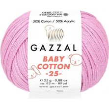 Gazzal Baby Cotton 25 El Örgü İpi Pastel Lavanta 3422