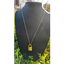 Queen Accessory Çelik Kilit S Harf Kolye