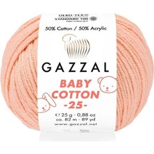 Gazzal Baby Cotton 25 El Örgü İpi Gün Batımı 3412