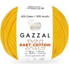 Gazzal Baby Cotton Xl El Örgü İpi Limon 3417